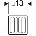 GEBERIT - Příslušenství Podlahová vpusť PE, s roštem 150x150 mm 361.666.16.1