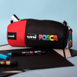 Uni POSCA penál červeno-černý