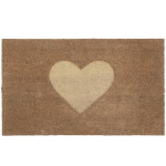 Ib Laursen Rohožka Embossed Heart, přírodní barva