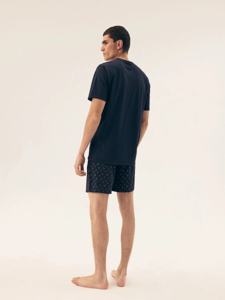 Pánské pyžamo 42601 Shore dark blue - HENDERSON tmavě modrá XL
