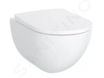 GEBERIT - Acanto Závěsné WC, Rimfree, s KeraTect, bílá 500.600.01.8