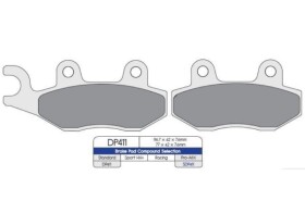 DP Brakes Brzdové destičky na Yamaha YFZ450 2004-2013 Brzdové desky: Přední pravá