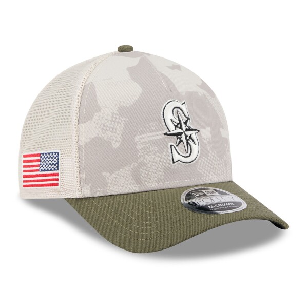 New Era Pánská kšiltovka Seattle Mariners MLB 2025 Armed Forces 9FORTY M-Crown A-Frame Snapback