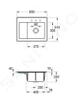 VILLEROY & BOCH - Subway 45 Keramický dřez 65x51 cm, CeramicPlus, Stone White 331301RW