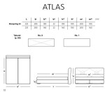 Materasso Jednolůžková postel čalouněná ATLAS - bočnice ROZMĚR: 120 x 200 cm