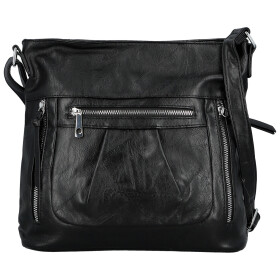 Stylová dámská koženková crossbody kabelka Minja, černá