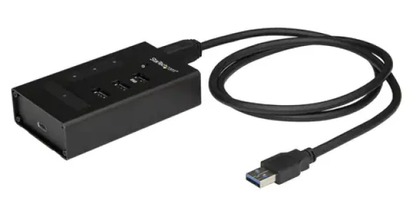 StarTech černá / USB hub / 4 porty / 3x USB-A + 1x USB-C / USB 3.2 Gen 1 5 Gb/s (HB30A3A1CST)