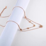 Ocelový náhrdelník se zirkony Alfonsa Gold - strom života, Zlatá 40 cm + 5 cm (prodloužení)