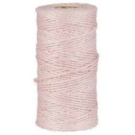 IB LAURSEN Jutový provázek Light Pink 100 m, růžová barva, textil