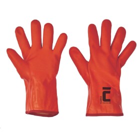 Rukavice PVC 6035 POLAR FLAMINGO zateplené oranžové vel.11 délka 30 cm