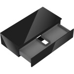 MEXEN/S - Orio koupelnová skříňka pod umyvadlo 100 cm s deskou, 1 šuplík, černá lesk 91A10-10023-1-BFC70
