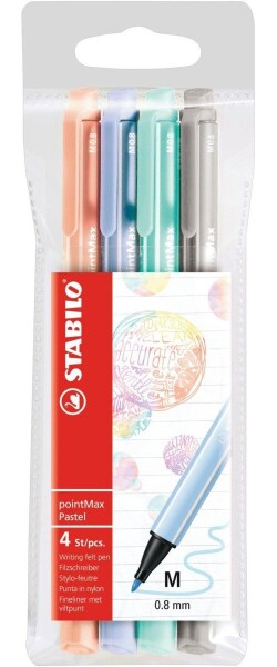 STABILO Point Max - Pastelové barvy 4 ks