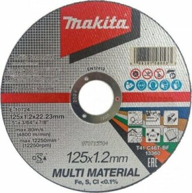 Makita E-10724 Řezný kotouč na nerez 125x1.2x22.23mm (E-10724)