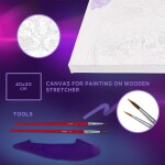 OKTO Malba a 3D modelování obraz "Kočka s květinovou korunkou" 30x40 cm, OKTO, W051117