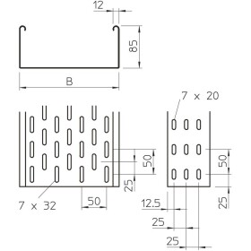 OBO Bettermann 6057209 kabelový žlab (d x š x v) 3 m x 200.00 mm x 85.00 mm 3 m