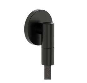HANSGROHE - FixFit Fine S Nástěnné kolínko, kartáčovaný černý chrom 28882340