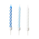 Dortové svíčky modré 10 ks mix barev Amscan Dortové svíčky modré 10 ks mix barev Amscan