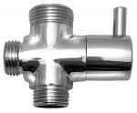 AQUALINE - Přepínač sprchového sloupu M1/2"-M1/2"xM3/4", chrome NDSL430