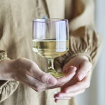 Bloomingville Sklenice na vodu Luciana Purple 300 ml, fialová barva, sklo