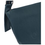 Módní půlkulatá dámská koženková crossbody taška Norité, tmavě modrá