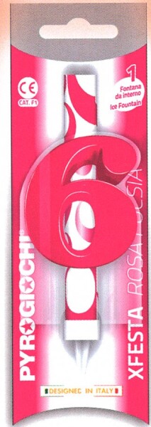 Dortová fontána číslo 6 růžová Pyrogiochi Dortová fontána číslo 6 růžová Pyrogiochi