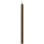 Ib Laursen Svíčka Taper Olive Green 20 cm, zelená barva, vosk