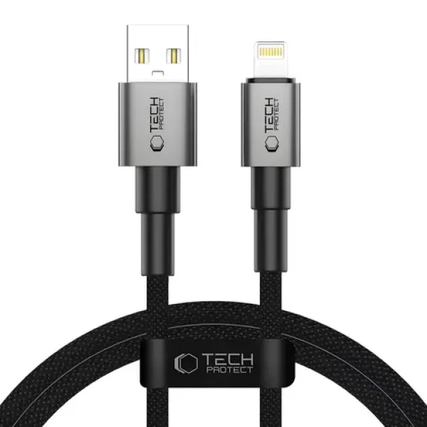 Tech-Protect UltraBoost DNA šedá / Kabel / USB-A - Lightning / 15W / 2,4A / 100 cm