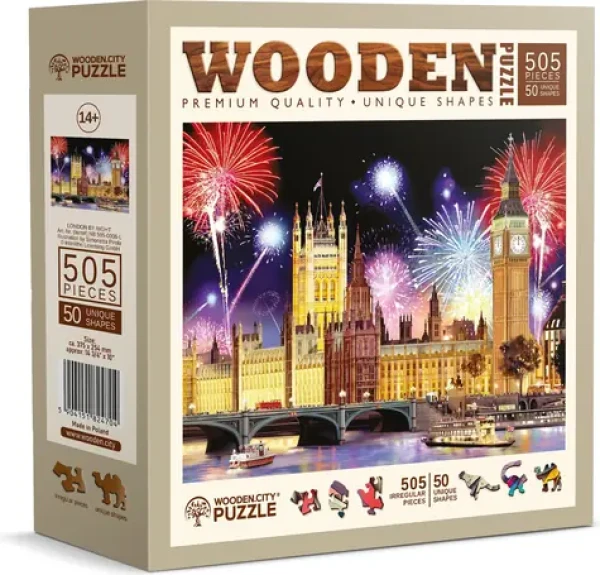WOODEN CITY Dřevěné puzzle Noční Londýn