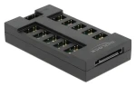 DeLock RGB Hub černá / Rozbočovač ARGB LED / 10 kanálů / 5V (64128)
