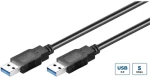 MicroConnect kabel USB3.0 A (M) - USB3.0 A (M) 5m černá / 5000Mbit/s (USB3.0AA5B)