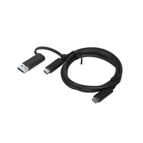 Lenovo Hybrid USB-C s USB-A kabel černá / Kabel / 1x USB-C(M) / 1x USB-A(M) / 1 m / 100 W (4X90U90618)