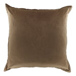Chic Antique Sametový povlak na polštář na zem Aix Cognac 80 × 80 cm, hnědá barva, textil