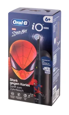 Oral-B iO Kids Spiderman černá / dětský elektrický rotační zubní kartáček / časovač / od 6 let / cestovní pouzdro (Oral-B iO Kids Marvel Spiderman)
