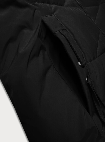 Černá dámská zimní bunda se stahovacími lemy LHD (LHD-24580) odstíny černé M (38)