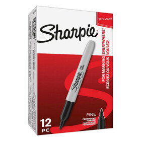 Sharpie Fine Popisovač permanentní 0.9mm 12ks Černý (S0810930)
