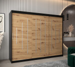 Šatní skříň Abi Y0 Barva korpusu: Dub artisan, Rozměry: 120 cm, Dveře: Černá