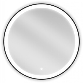MEXEN - Esso zrcadlo s osvětlením 70 cm, LED 6000K černý rám 9825-070-070-611-70