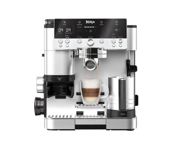 Ninja Luxe Café Premier ES601EU, 3v1 kávovar, stříbrný, mlýnek s váhou, technologie Barista Assist