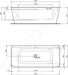 IDEAL STANDARD - Tonic II Volně stojící vana 1800x800 mm, bílá E398101