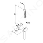 KLUDI - Nova Fonte Set sprchové hlavice, držáku a hadice, chrom 2085005-25