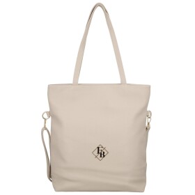 Elegantní dámská koženková kabelka na rameno Trixie, béžová