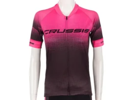 Crussis dámský cyklistický dres krátký rukáv černá/růžová vel. M