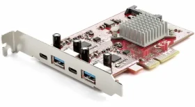 StarTech PCIe karta USB-C a USB-A / Řadič USB / PCIe / USB 3.2 Gen 2 / 2x USB-A / 2x USB-C / ASMedia ASM3142 (PEXUSB312A2C2V)