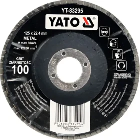 YATO Lamelový brusný kotouč P60 / Brusný kotouč / 125 x 22,2 mm / vypouklý / korundový