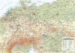 Střední Evropa - nástěnná obecně zeměpisná mapa 1 : 1 715 000