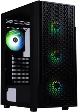 BitFenix Proton černá / Skříň / ATX / 4× 120mm FRGB / USB 3.0 + 2× USB 2.0 / bez zdroje / tvrzené sklo (BFC-PRO-300-KKGXK-4F)