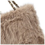Módní dámská plyšová kabelka do ruky Lilith, khaki