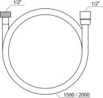 RAVAK - Sprchy Sprchová hadice 150 cm, satin X07P176