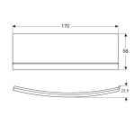 GEBERIT - Selnova Square Čelní panel pro asymetrickou vanu, pravý, 1700 mm, bílá 554.892.01.1