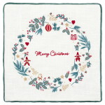 GREEN GATE Vyšívaný povlak na polštář Didina White 40 × 40 cm, zelená barva, textil